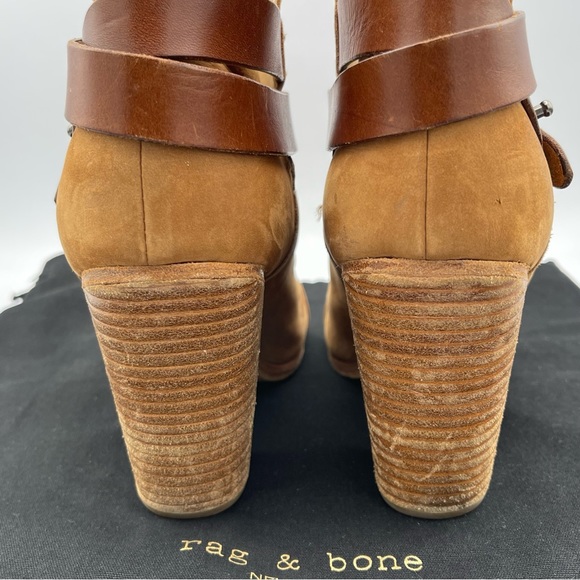 RAG & BONE | Nubuck Camel Suede Ankle ‘Harrow Bootie’ | US 9 / EU 39 - Picture 8 of 15